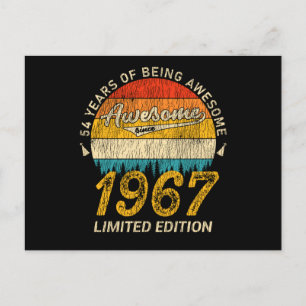 58 Jaar Oud 1967 Retro Geweldig 58ste Verjaardag C Briefkaart