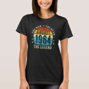 58 jaar oud Het Man Myth Legend augustus 1964 58th T-shirt