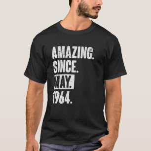 58 jaar oude 58e verjaardag sinds mei 1964 t-shirt