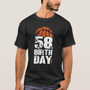 58 jaar oude  Basketball 58e verjaardag T-shirt