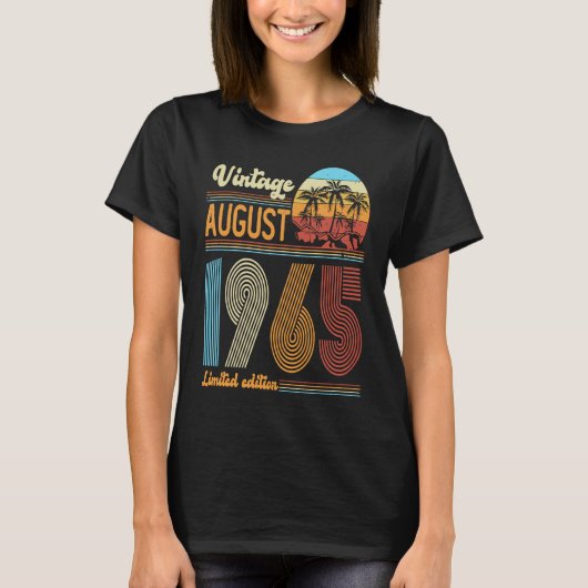 58 jaar Oude verjaardag augustus 1965 Vrouwen T-shirt (Voorkant)