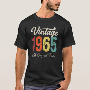 58 jaar oude Vintage 1965 58e geboortedag T-shirt