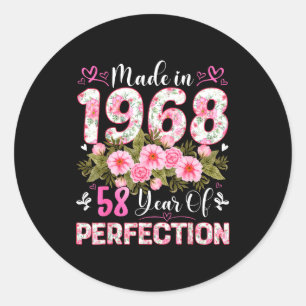 58 Oud 1968 Bloem 58e Ronde Sticker