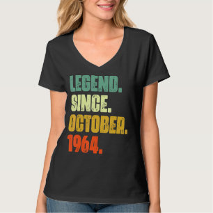 58 Years Old Legend Since October 1964 58th Birth T-shirt