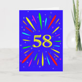 58e anniversaire carte d'explosion (Devant)