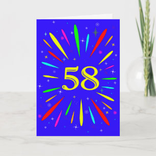 58e anniversaire carte d'explosion