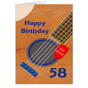 58e anniversaire Guitare Joueur Anniversaire
