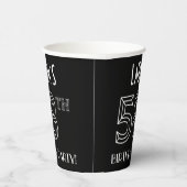 58e verjaardag: Art Deco Style + aangepaste naam Papieren Bekers (Rechts)