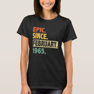 58e verjaardag epic Sedert februari 1965 58 jaar e T-shirt