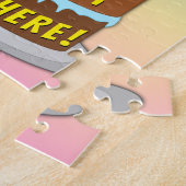 58e verjaardag: Fun Cake and Candles + Custom Name Legpuzzel (Zijkant)