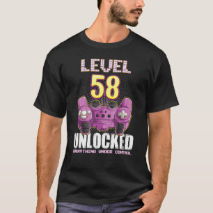 58e verjaardag Gamer jongens Meisjes 58 jaar oud N T-shirt