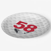 58e verjaardag golfbal design papier Bord (Gekanteld)