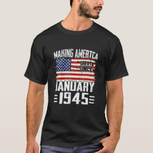 58e verjaardag januari 1964 Amerikaanse vlag 58 ja T-shirt