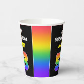 58e verjaardag: kleurrijke regenboog # 58, aangepa papieren bekers (Links)