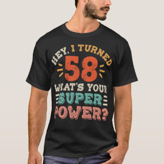 58e verjaardag t-shirt