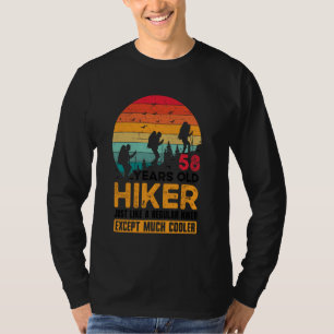 58e Verjaardag Wandelaar Mountain 58 jaar oud Wand T-shirt