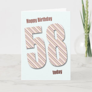 58e verjaardagskaart kaart