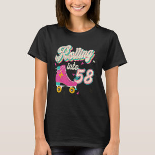 58e Verjaardagsrol Schaatsen Rolling In 58 Jaar T-shirt