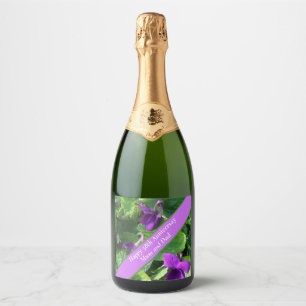 58ste Jubileum voor bruiloft Sparkling Wijnetiket