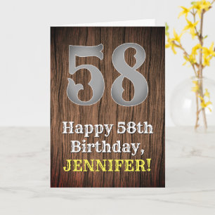 58ste verjaardag: Country Western geïnspireerd uit Kaart