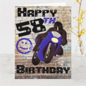 58ste verjaardag van de motorfiets kaart (Gele Bloem)