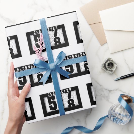 58th Birthday Odometer Cadeaupapier (Geschenken)