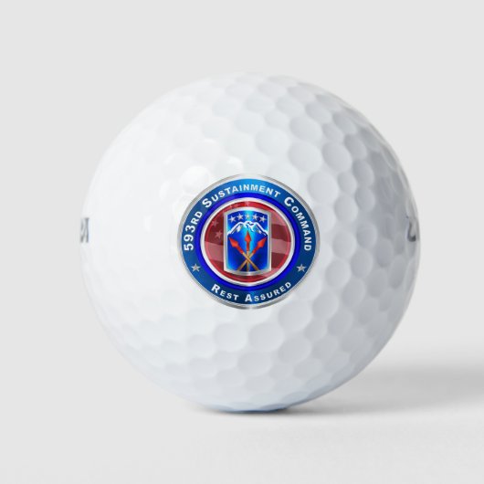 593rd Sustainment Command “Rust Zeker” Golfballen (Voorkant)