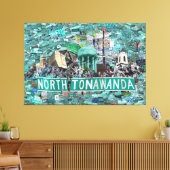 59.26" x 40.00 Stretched Canvas - Streets of NT  Afdruk (Insitu (Woonkamer))