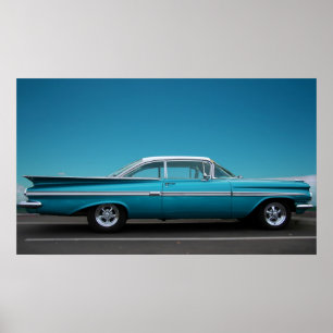 "59 Chevy in Blue Poster