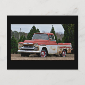 59 Chevy in een Arkansas Kerstboom Boerderij Briefkaart