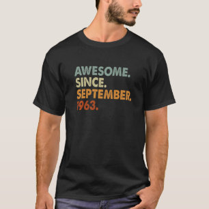 59 jaar oud Geweldige sinds september 1963 59e mil T-shirt