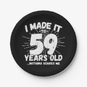 59 Jaar Oud Sarcastisch Meme Grappig 59e Verjaarda Papieren Bordje (Voorkant)