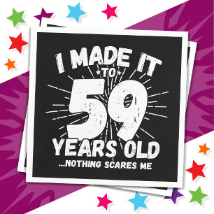 59 Jaar Oud Sarcastisch Meme Grappig 59e Verjaarda Servet