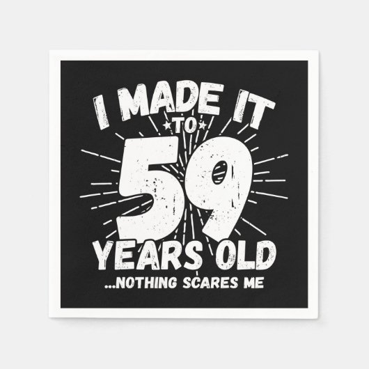 59 Jaar Oud Sarcastisch Meme Grappig 59e Verjaarda Servet (Voorkant)