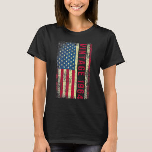 59 jaar oude Vintage 1964 Amerikaanse vlag 59e geb T-shirt
