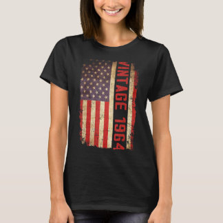 59 jaar oude Vintage 1964 Amerikaanse vlag 59e geb T-shirt