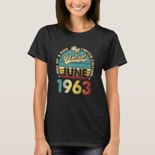 59 jaar oude Vintage juni 1963 59e dag B T-shirt