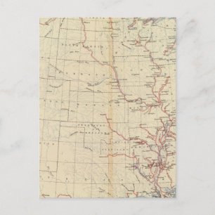 59 Navigeerbare rivieren, routes 1890 Briefkaart