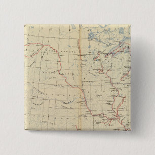 59 Navigeerbare rivieren, routes 1890 Vierkante Button 5,1 Cm