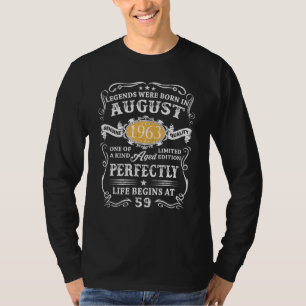 59 Yrs Oude Verjaardag Legends Geboren Augustus 19 T-shirt