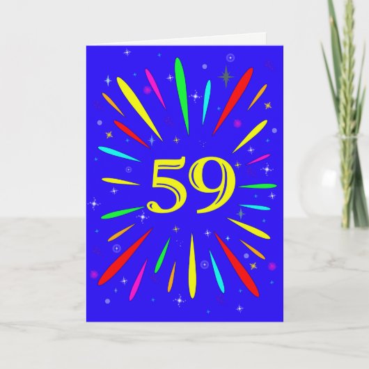 59e anniversaire carte d'explosion (Devant)