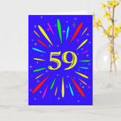59e anniversaire carte d'explosion (Fleur jaune)