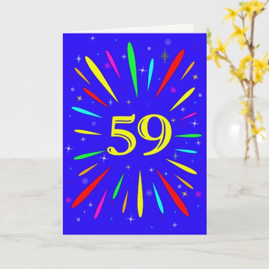 59e anniversaire carte d'explosion (Fleur jaune)