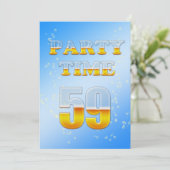 59e anniversaire invitation à la fête avec bière (Debout devant)