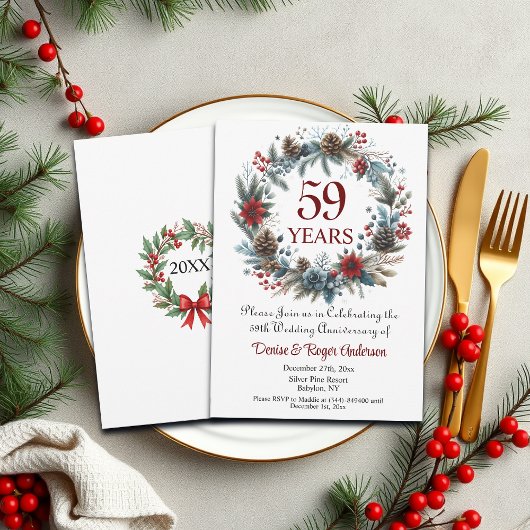 59e bruiloft Jubileum Kaart