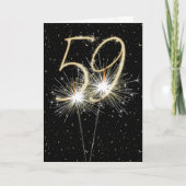 59e bruiloft sparklers kaart (Voorkant)