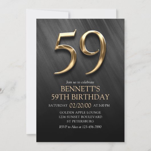 59e Invitation d'anniversaire (Devant)