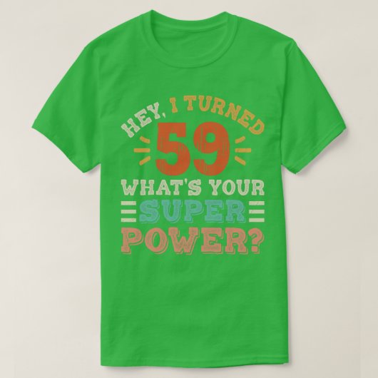 59e verjaardag 2 t-shirt (Design voorkant)