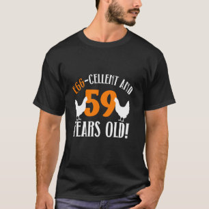 59e verjaardag 59 jaar oude kippenboer kip t-shirt