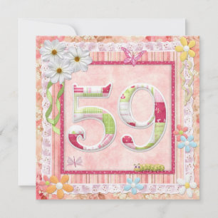 59e verjaardag feest scrapbooking stijl kaart